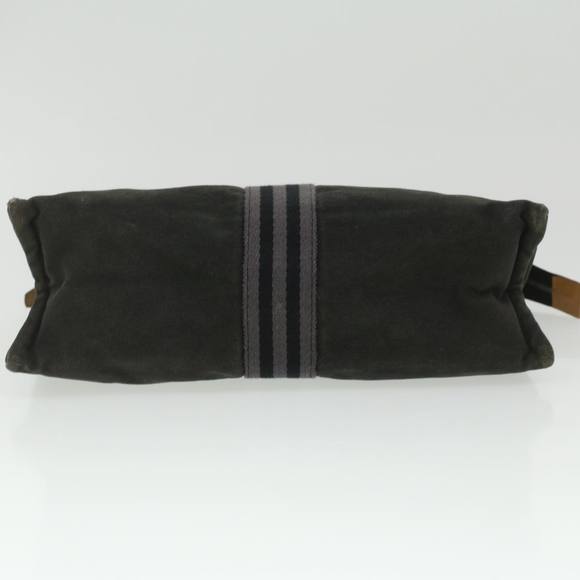 HERMES Fourre Tout Clutch Bag Canvas Black 2110-23 Auth fm2098 - Picture 6 of 10